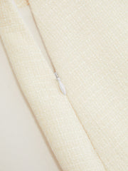 Tweed Mid Rise Bowknot Mini Skirt