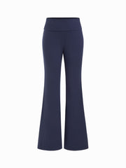 High Stretch Low Rise Solid Flared Trousers