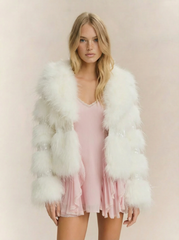 Chiffon V-neck Lace Trim Ruffle Knotted Mini Dress