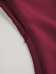 Asymmetrical Neck Knotted Mini Dress