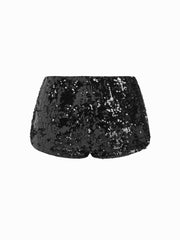 Sequin Low Rise Micro Shorts