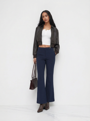 Mid Rise Flared Pants