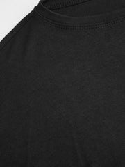 Jersey Round Neck Batwing Sleeve Oversized Tee