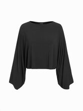 Jersey Round Neck Batwing Sleeve Oversized Tee