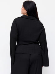 Ruched Knotted Top & Mid Rise Straight Leg Trousers Set Curve & Plus