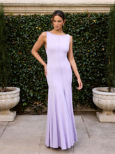 Boat Neck Ruffle Mermaid Maxi Dress