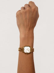 Classic Square Gold Bracelet Watch