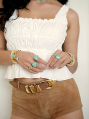 Modern Western Belt in Mocha