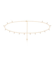 Crystal Droplet Thin Cha Body Chain
