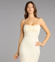 Elaine Jacquard Mesh Mermaid Dress