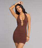 Bold Allure O-Ring Cutout Bodycon Mini Dress