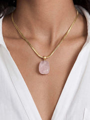 Rose Pendant Snake Chain Necklace