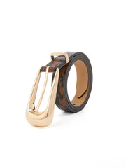Brown Snake Signature Buckle Belt
