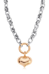 Locked in Mixed Metal Necklace