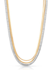 Mixed Metal Strands Necklace