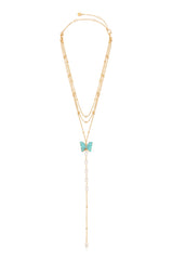 Turquoise Butterfly Lariat