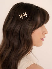 Crystal Starfish Hair Pin Set