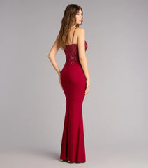Dakota Lace Applique Mermaid Formal Dress