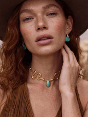 Turquoise Serpentina Snake Choker
