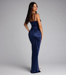 Avery Sweetheart Mermaid Satin Formal Dress