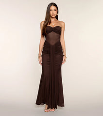 Sloane Mesh Mermaid Formal Dress
