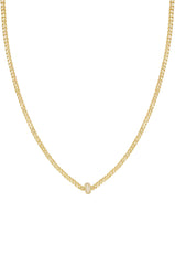 Single Chain Crystal Bead Necklace