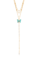 Turquoise Butterfly Lariat