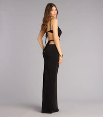 Lina Cutout High Slit Formal Dress