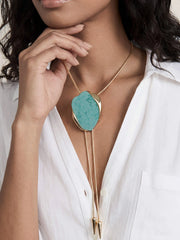 Turquoise Statement Bolo Necklace