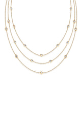 Crystal Dot Layered Necklace