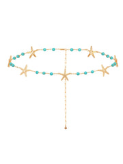 Starfish and Turquoise Bead Waist Chain