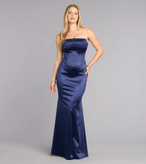 Jess Satin Corset Lace-Up Mermaid Formal Dress