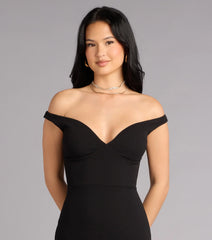 Alianna Crepe High Slit Formal Dress