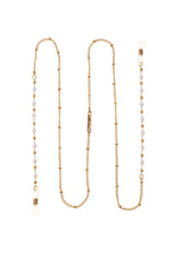 Dainty Pearl and Gold Eyeglass Chain