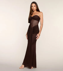 Sloane Mesh Mermaid Formal Dress