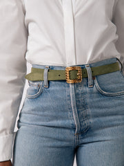 Timeless Texture Belt in Olivine
