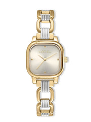 Classic Square Mixed Metal Bracelet Watch