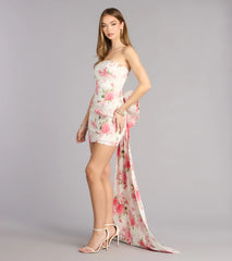 Loraine Floral Bow Mini Dress