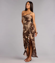Island After Hours One Shoulder Maxi Dress