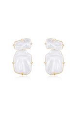 Edge of Water Double Pearl Earrings
