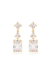 Reflective Crystal Dangle Earrings