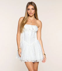 City Darling Lace Skater Mini Dress