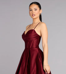 Kaitlynn Satin Lace-Up Ball Gown