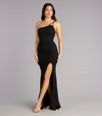 Margot Glitter One Shoulder Mermaid Formal Dress