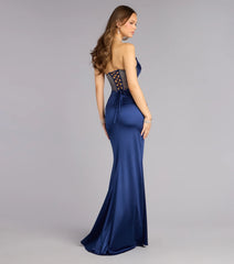 Jacklyn Satin Corset Mermaid Formal Dress