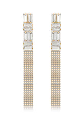 Art Deco Crystal Chain Earrings