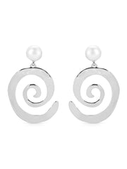Aura Swirl Pearl Earrings