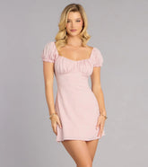 Tea Party Crush Puff Sleeve Mini Dress