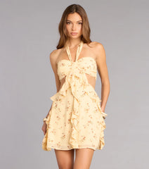 Sweet Heat Floral Chiffon Mini Dress