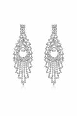 Charming Chandelier Crystal & Silver Plated Earrings